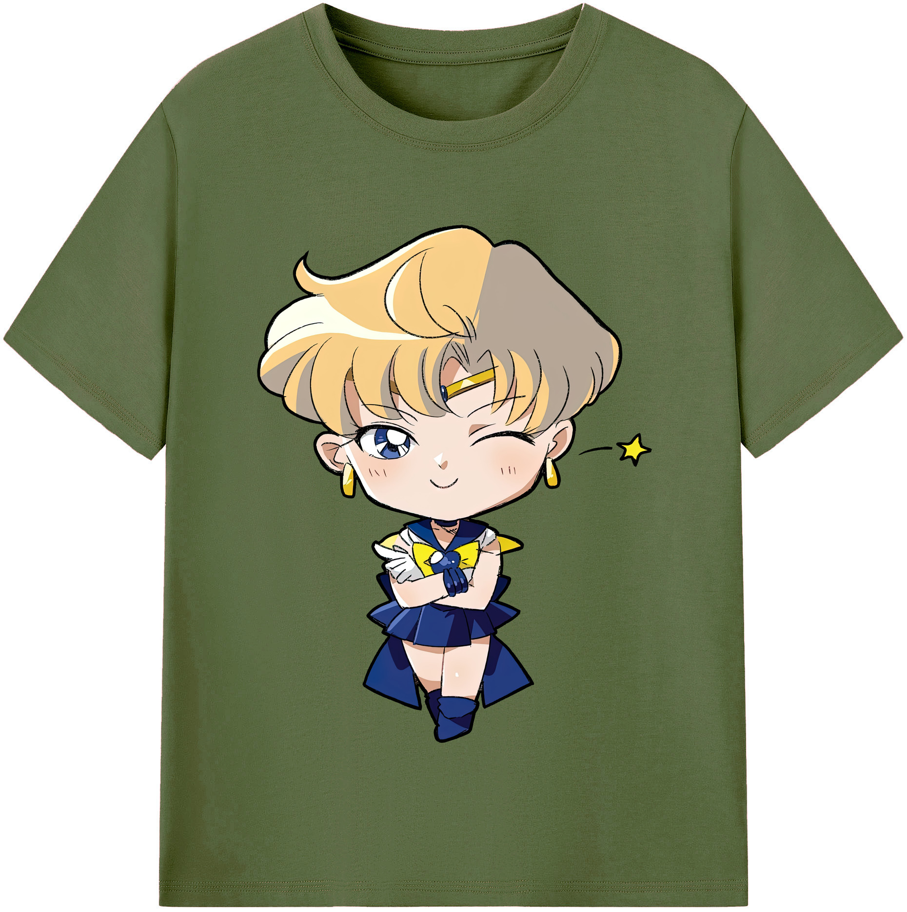 （画像用） 美少女戦士セーラームーン 天王はるか Sailor Moon Tenoh Haruka 綿100％半袖Tシャツ（フロントプリント）